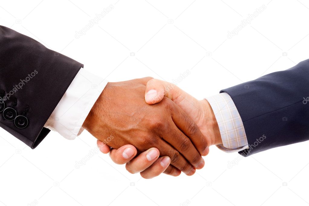 Depositphotos 13648276 Stock Photo Handshake Between African And A